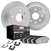 5112-11003 Slotted Brake Rotors with 3000-Series Semi-Metallic Brake Pads Kit & Hardware [Silver], 1974-2016 Land Rover, Positio