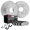 5112-73073 Slotted Brake Rotors with 3000-Series Semi-Metallic Brake Pads Kit & Hardware [Silver], 2012-2021 Multiple Makes/Mode - image 1