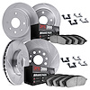 5114-42011 Slotted Brake Rotors with 3000-Series Semi-Metallic Brake Pads Kit & Hardware [Silver], 2011-2012 Mopar, Position: Fr - image 1