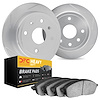 5202-40053 Slotted Brake Rotors w/Heavy-Duty Brake Pads Kits [Silver], 2002-2006 Multiple Makes/Models, Position: Rear - image 1