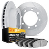 5202-48062 Slotted Brake Rotors w/Heavy-Duty Brake Pads Kits [Silver], 2001-2002 GM, Position: Front - image 1