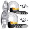 5214-40236 Slotted Brake Rotors w/Heavy-Duty Brake Pads Kits & Hardware [Silver], 2007-2018 Multiple Makes/Models, Position: Fro - image 1