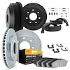 5214-54313 Slotted Brake Rotors w/Heavy-Duty Brake Pads/Drums/Shoes & Hardware Kit [Silver], 1997-2004 Ford/Lincoln/Mercury/Mazd - image 1
