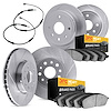 5234-40002 Slotted Brake Rotors w/Heavy-Duty Brake Pads Kits [Silver] includes Sensor, 2002-2006 Multiple Makes/Models, Position