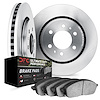 5402-40026 Slotted Brake Rotors with Ultimate-Duty Brake Pads Kit [Silver], Fits Select Mopar, Position: Front - image 1