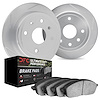 5402-42002 Slotted Brake Rotors with Ultimate-Duty Brake Pads Kit [Silver], 2005-2010 Mopar, Position: Rear - image 1