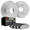 5402-42017 Slotted Brake Rotors with Ultimate-Duty Brake Pads Kit [Silver], 1982-1989 Multiple Makes/Models, Position: Front - image 1