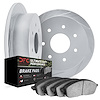 5402-54037 Slotted Brake Rotors with Ultimate-Duty Brake Pads Kit [Silver], 1997-2004 Ford/Lincoln/Mercury/Mazda, Position: Rear - image 1