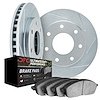 5402-54073 Slotted Brake Rotors with Ultimate-Duty Brake Pads Kit [Silver], 2004-2008 Ford/Lincoln/Mercury/Mazda, Position: Fron - image 1