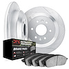5402-76002 Slotted Brake Rotors with Ultimate-Duty Brake Pads Kit [Silver], 1979-1980 Lexus/Toyota/Scion, Position: Front - image 1