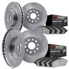 5404-40004 Slotted Brake Rotors with Ultimate-Duty Brake Pads Kit [Silver], 2003-2003 Mopar, Position: Front and Rear - image 1