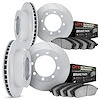 5404-54038 Slotted Brake Rotors with Ultimate-Duty Brake Pads Kit [Silver], 2010-2012 Ford/Lincoln/Mercury/Mazda, Position: Fron - image 1