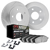 5412-54033 Slotted Brake Rotors with Ultimate-Duty Brake Pads Kit & Hardware [Silver], 1997-1999 Ford/Lincoln/Mercury/Mazda, Pos - image 1