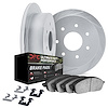 5412-54037 Slotted Brake Rotors with Ultimate-Duty Brake Pads Kit & Hardware [Silver], 1997-2004 Ford/Lincoln/Mercury/Mazda, Pos - image 1