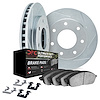 5412-54076 Slotted Brake Rotors with Ultimate-Duty Brake Pads Kit & Hardware [Silver], 2004-2011 Ford/Lincoln/Mercury/Mazda, Pos - image 1