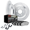 5412-67001 Slotted Brake Rotors with Ultimate-Duty Brake Pads Kit & Hardware [Silver], 2004-2015 Infiniti/Nissan, Position: Rear - image 1