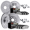 5414-42014 Slotted Brake Rotors with Ultimate-Duty Brake Pads Kit & Hardware [Silver], 1999-2004 Mopar, Position: Front and Rear - image 1