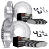 5414-47003 Slotted Brake Rotors with Ultimate-Duty Brake Pads Kit & Hardware [Silver], Fits Select GM, Position: Front and Rear - image 1