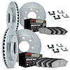 5414-54032 Slotted Brake Rotors with Ultimate-Duty Brake Pads Kit & Hardware [Silver], 2004-2008 Ford/Lincoln/Mercury/Mazda, Pos - image 1