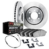 5422-47002 Slotted Brake Rotors with Ultimate-Duty Brake Pads/Sensor & Hardware Kit [Silver], Fits Select GM, Position: Rear - image 1