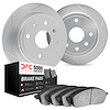 5502-73005 Slotted Brake Rotors w/5000 Advanced Brake Pads Kit [Silver], 2016-2018 Audi/Volkswagen, Position: Rear - image 1