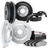 5504-76000 Slotted Brake Rotors w/5000 Advanced Brake Pads/Drums & Shoes Kit [Silver], 1979-1980 Lexus/Toyota/Scion, Position: F - image 1