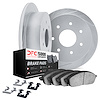 5512-54121 Slotted Brake Rotors w/5000 Advanced Brake Pads Kit & Hardware [Silver], 1997-2004 Ford/Lincoln/Mercury/Mazda, Positi - image 1