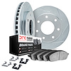 5512-54207 Slotted Brake Rotors w/5000 Advanced Brake Pads Kit & Hardware [Silver], 2012-2014 Ford/Lincoln/Mercury/Mazda, Positi - image 1