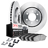 5512-76147 Slotted Brake Rotors w/5000 Advanced Brake Pads Kit & Hardware [Silver], Fits Select Lexus/Toyota/Scion, Position: Fr
