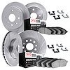 5514-54034 Slotted Brake Rotors w/5000 Advanced Brake Pads Kit & Hardware [Silver], 1997-2000 Ford/Lincoln/Mercury/Mazda, Positi - image 1