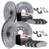 5514-54101 Slotted Brake Rotors w/5000 Advanced Brake Pads Kit & Hardware [Silver], 2013-2019 Ford/Lincoln/Mercury/Mazda, Positi - image 1