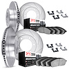 5514-54108 Slotted Brake Rotors w/5000 Advanced Brake Pads Kit & Hardware [Silver], 2012-2020 Ford/Lincoln/Mercury/Mazda, Positi - image 1