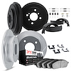 5514-72005 Slotted Brake Rotors w/5000 Advanced Brake Pads/Drums/Shoes & Hardware Kit [Silver], 1996-1996 Mitsubishi, Position: 