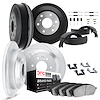 5514-76001 Slotted Brake Rotors w/5000 Advanced Brake Pads/Drums/Shoes & Hardware Kit [Silver], 1979-1980 Lexus/Toyota/Scion, Po - image 1