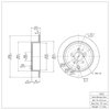 600-13021 Brake Rotor, 2008-2015 Subaru, Position: Rear - image 2
