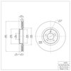 600-54070 Brake Rotor, 2004-2019 Multiple Makes/Models, Position: Front - image 2