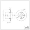 600-67015 Brake Rotor, 1984-1985 Infiniti/Nissan, Position: Rear - image 2