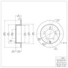 600-72030 Brake Rotor, 1997-2004 Mitsubishi, Position: Rear - image 2