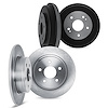 6004-74052 Brake Rotors with Drums Kit, 1992-1995 Audi/Volkswagen, Position: Front and Rear - image 1