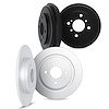 6004-92017 Brake Rotors with Drums Kit, 2011-2015 GM, Position: Front and Rear