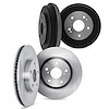 6004-92033 Brake Rotors with Drums Kit, 2003-2017 Audi/Volkswagen, Position: Front and Rear