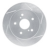 611-01005R Slotted Brake Rotor [Silver], 2007-2014 Suzuki, Position: Rear Right - image 1
