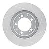 611-02019L Slotted Brake Rotor [Silver], 1987-1995 Porsche, Position: Front Left - image 1