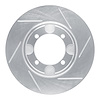 611-03007R Slotted Brake Rotor [Silver], 1992-1998 Kia/Hyundai/Genesis, Position: Front Right - image 1