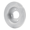 611-03010L Slotted Brake Rotor [Silver], 1997-2006 Kia/Hyundai/Genesis, Position: Rear Left - image 1