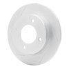 611-03010L Slotted Brake Rotor [Silver], 1997-2006 Kia/Hyundai/Genesis, Position: Rear Left - image 2