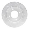 611-03010L Slotted Brake Rotor [Silver], 1997-2006 Kia/Hyundai/Genesis, Position: Rear Left - image 4