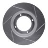 611-13001L Slotted Brake Rotor [Silver], 1985-1991 Subaru, Position: Rear Left - image 2