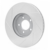 611-20025R Slotted Brake Rotor [Silver], 2006-2008 Jaguar, Position: Front Right - image 1