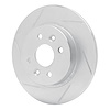 611-21003L Slotted Brake Rotor [Silver], 1998-2003 Kia/Hyundai/Genesis, Position: Rear Left - image 1